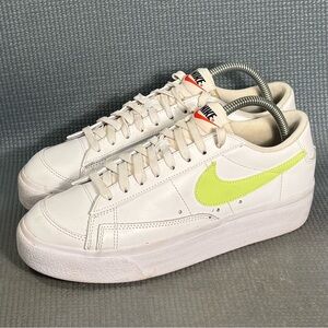 Nike Blazer Low Platform White Lemon Twist Sneakers DJ0292-102 Women’s‎ Size 8.5